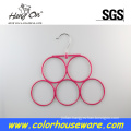 Round ties and scarves metal hanger with PVC